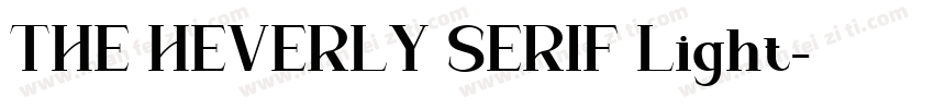 THE HEVERLY SERIF Light字体转换